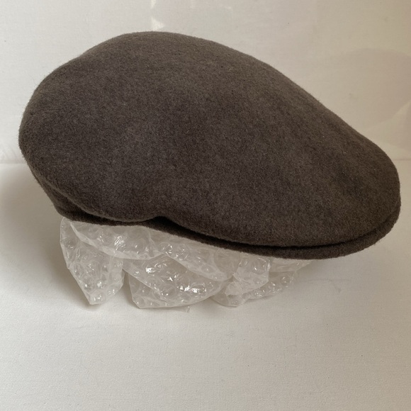 Kangol 504 brown wool driving flat cap Y2K Size XL - Picture 12 of 14